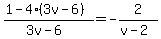 %281+-4%283v-6%29%29%2F%283v-6%29=+-2%2F%28v-2%29
