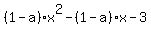 %281+-a%29x%5E2-%281+-a%29x+-3
