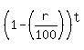 %281-%28r%2F100%29%29%5Et