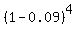 %281-0.09%29%5E4