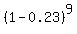 %281-0.23%29%5E9