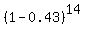 %281-0.43%29%5E14