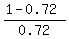 %281-0.72%29%2F0.72%29