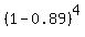 %281-0.89%29%5E4