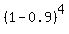 %281-0.9%29%5E4