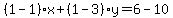 %281-1%29%2Ax%2B%281-3%29y=6-10