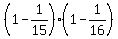 %281-1%2F15%29%281-1%2F16%29