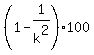 %281-1%2Fk%5E2%29%2A100