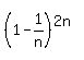 %281-1%2Fn%29%5E%282n%29