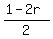 %281-2r%29%2F2
