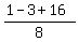 %281-3%2B16%29%2F8