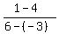 %281-4%29%2F%286-%28-3%29%29