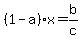 %281-a%29x=b%2Fc