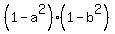 %281-a%5E2%29%281-b%5E2%29