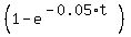 %281-e%5E%28-0.05%2At%29+%29+