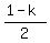 %281-k%29%2F2