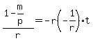 %281-m%2Fp%29%2Fr=-r%28-1%2Fr%29t