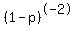 %281-p%29%5E-2