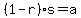 %281-r%29s=a