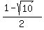 %281-sqrt%2810%29%29%2F2
