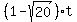 %281-sqrt%2820%29%29%2At