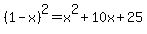 %281-x%29%5E2=x%5E2%2B10x%2B25
