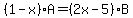 %281-x%29A=%282x-5%29B