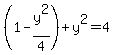 %281-y%5E2%2F4%29%2By%5E2=4