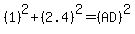 %281.0%29%5E2%2B+%282.4%29%5E2=+%28AD%29%5E2