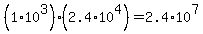 %281.0%2A10%5E3%29%2A%282.4%2A10%5E4%29=2.4%2A10%5E7