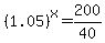 %281.05%29%5Ex=200%2F40