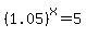 %281.05%29%5Ex=5