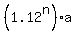 %281.12%5En%29a