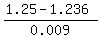 %281.25+-+1.236%29%2F0.009