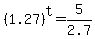 %281.27%29%5Et=5%2F2.7