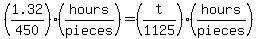 %281.32%2F450%29%28hours%2Fpieces%29=%28t%2F1125%29%28hours%2Fpieces%29