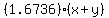 %281.6736%29%28x%2By%29