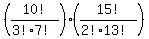 %2810%21%2F%283%21%2A7%21%29%29+%2A+%2815%21%2F%282%21%2A13%21%29%29