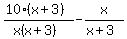 %2810%28x%2B3%29%29%2F%28x%28x%2B3%29%29+-+x%2F%28x%2B3%29