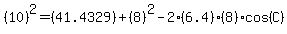 %2810%29%5E2=%2841.4329%29%2B%288%29%5E2-2%286.4%29%288%29%2Acos%28C%29