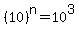 %2810%29%5En+=+10%5E3+