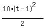 %2810%2A%28t-1%29%5E2%29%2F2