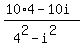 %2810%2A4-10i%29%2F%284%5E2-i%5E2%29
