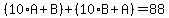 %2810%2AA%2BB%29%2B%2810%2AB%2BA%29=88
