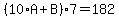 %2810%2AA%2BB%297=182
