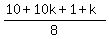 %2810%2B10k%2B1%2Bk%29%2F8