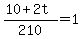 %2810%2B2t%29%2F210=1