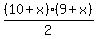 %2810%2Bx%29%289%2Bx%29%2F2