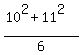 %2810%5E2+%2B+11%5E2%29%2F6