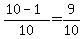 %2810+-+1%29%2F10+=+9%2F10